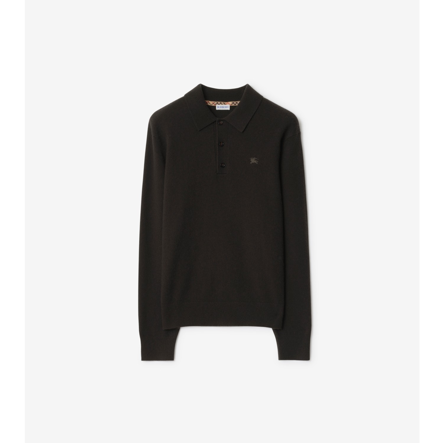 长袖羊绒混纺 Polo 衫