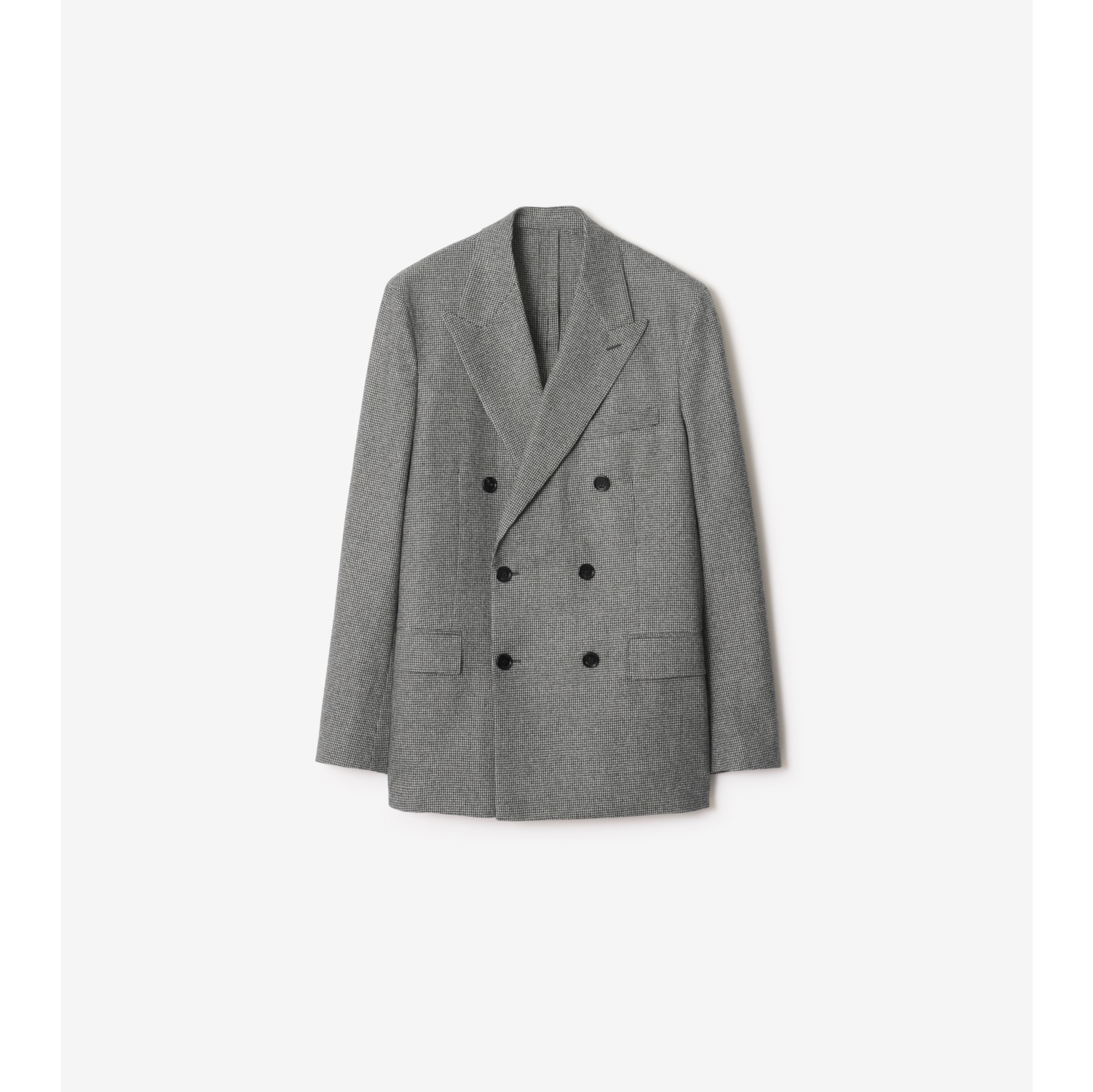 锯齿格纹羊毛量裁夹克