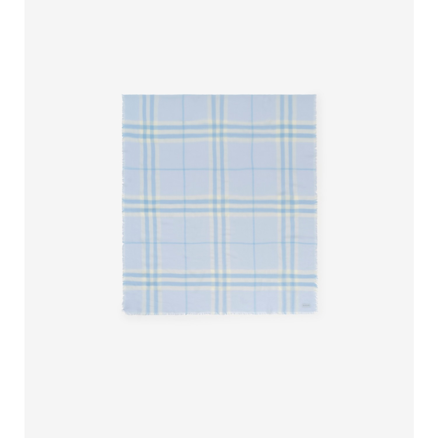 宽版格纹羊毛围巾