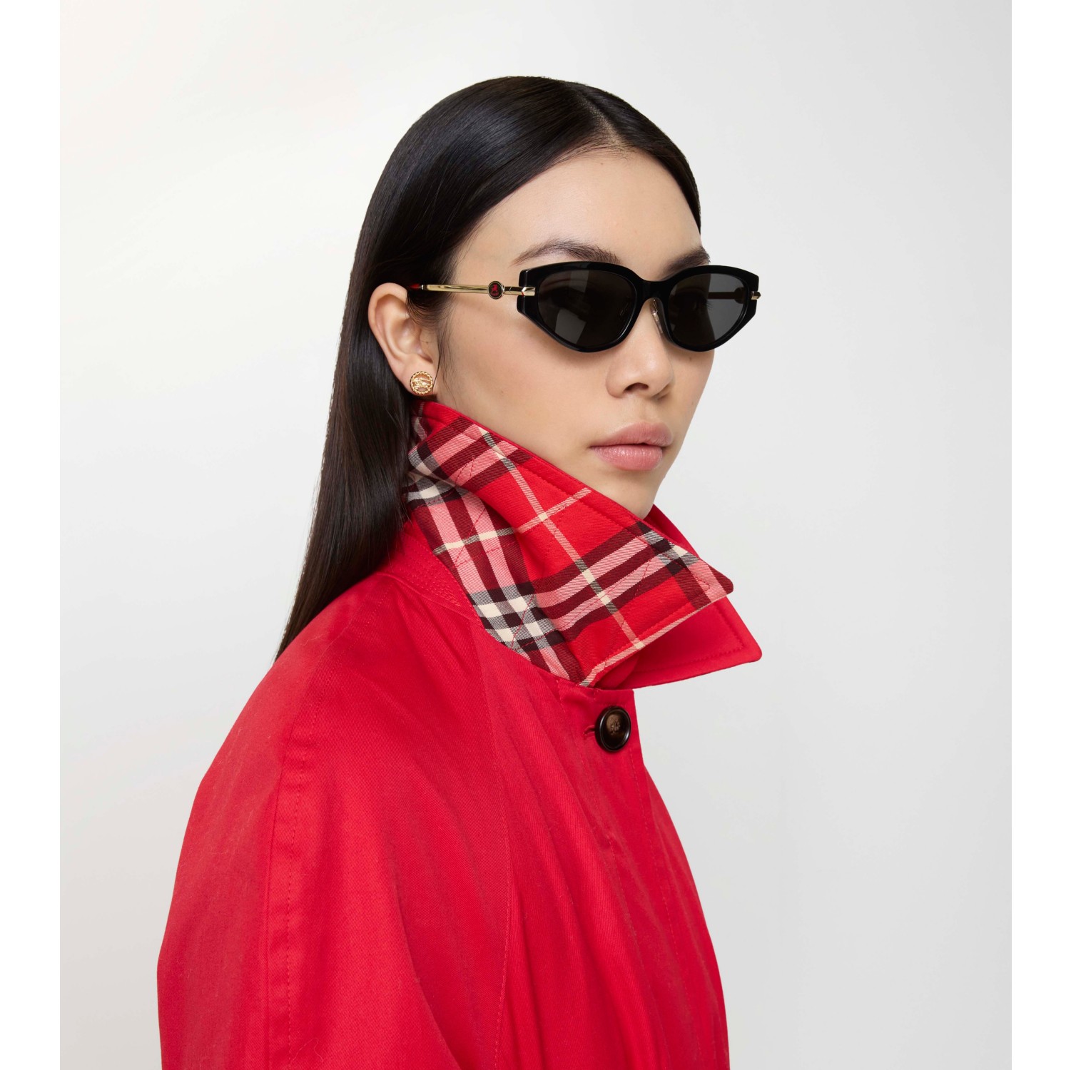 马术骑士徽标金属猫眼太阳眼镜