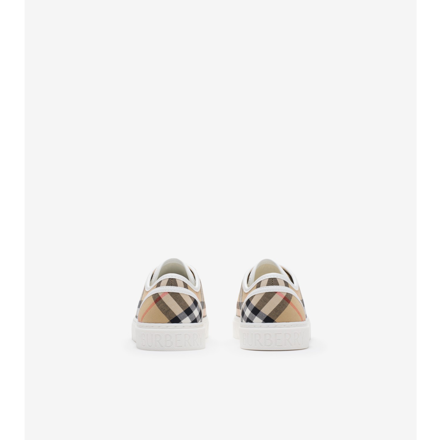 格纹棉质运动鞋