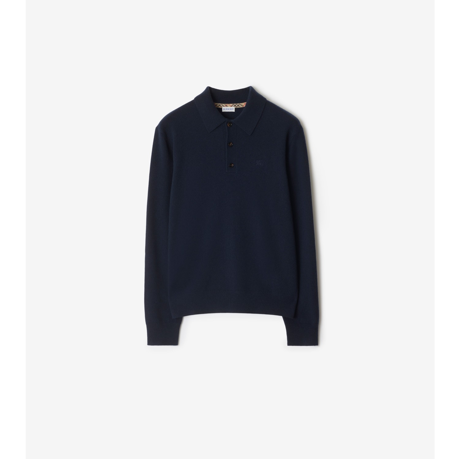 长袖羊绒混纺 Polo 衫
