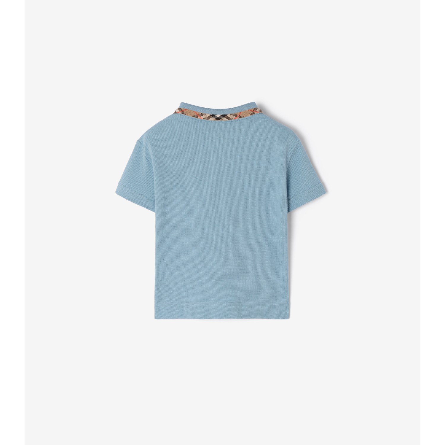 格纹衣领棉质 Polo 衫
