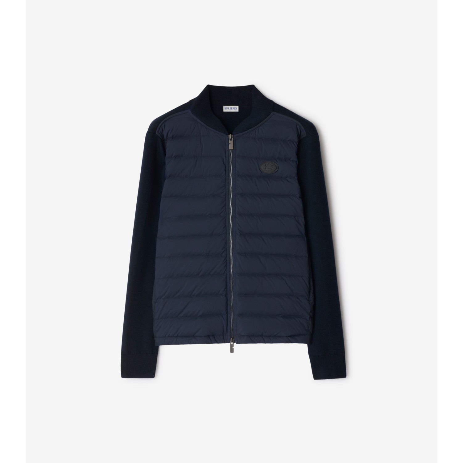 绗缝尼龙羊毛混纺夹克