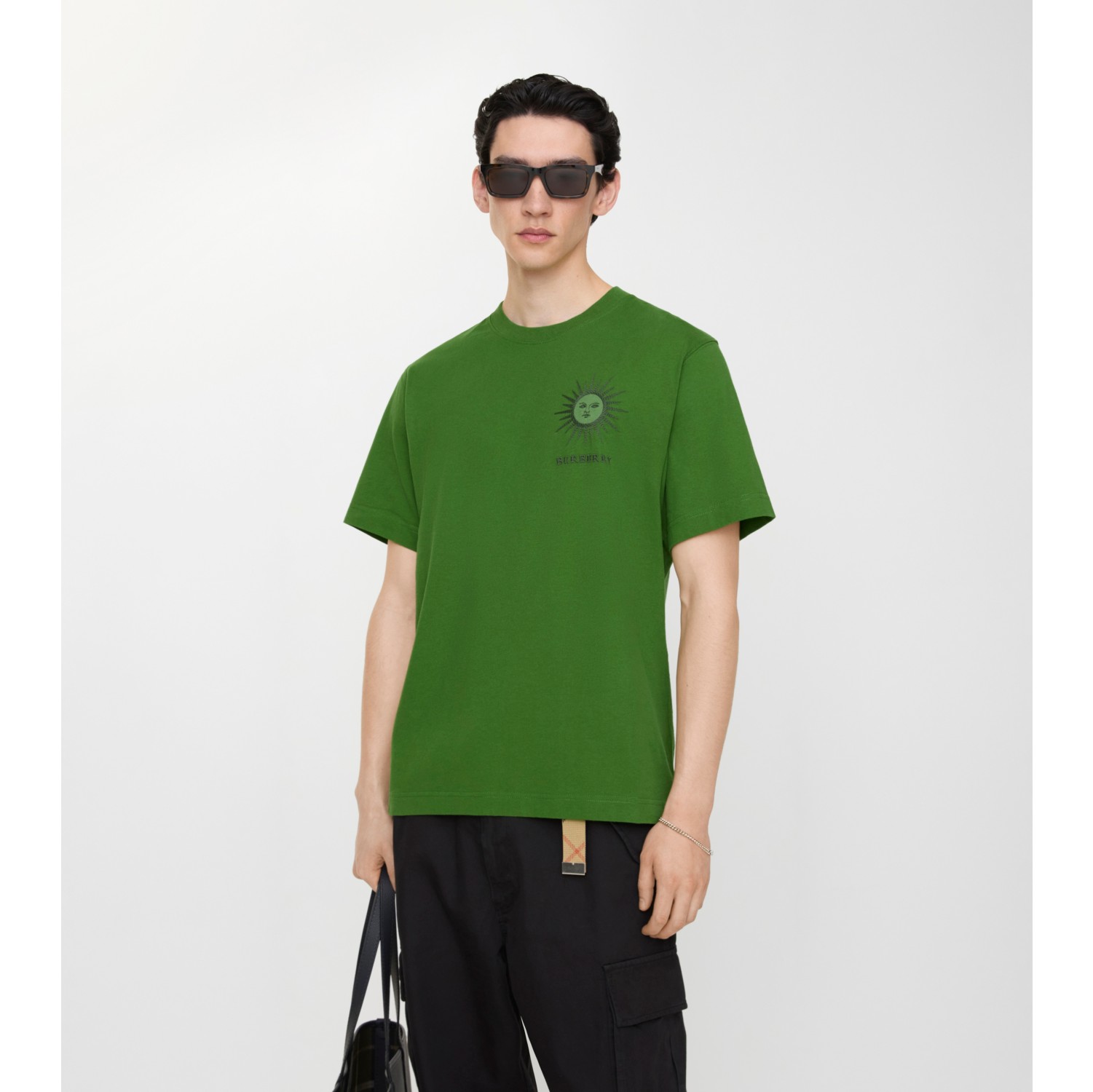 日晷图案棉质 T 恤衫