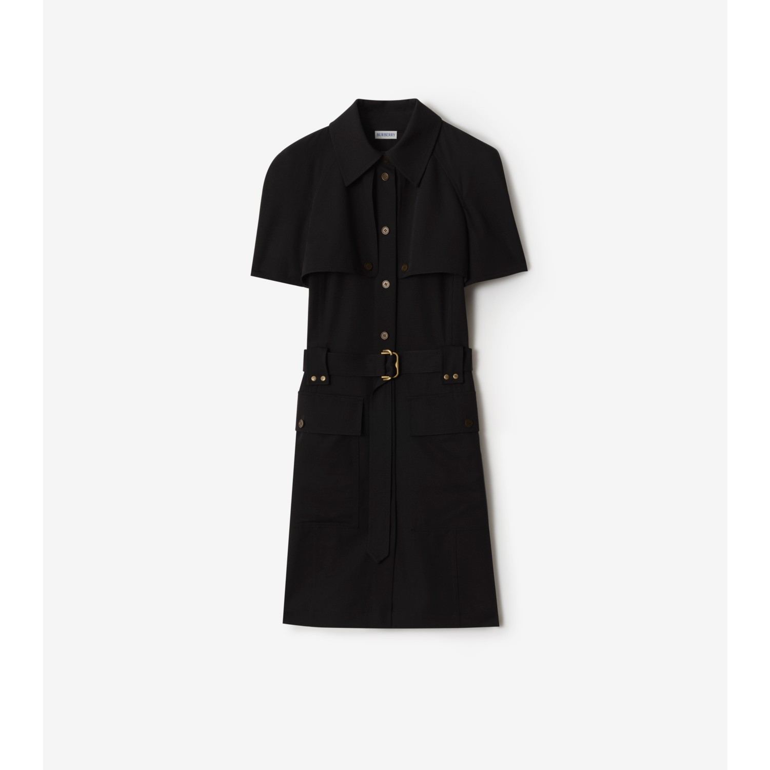 羊毛 Trench 连衣裙