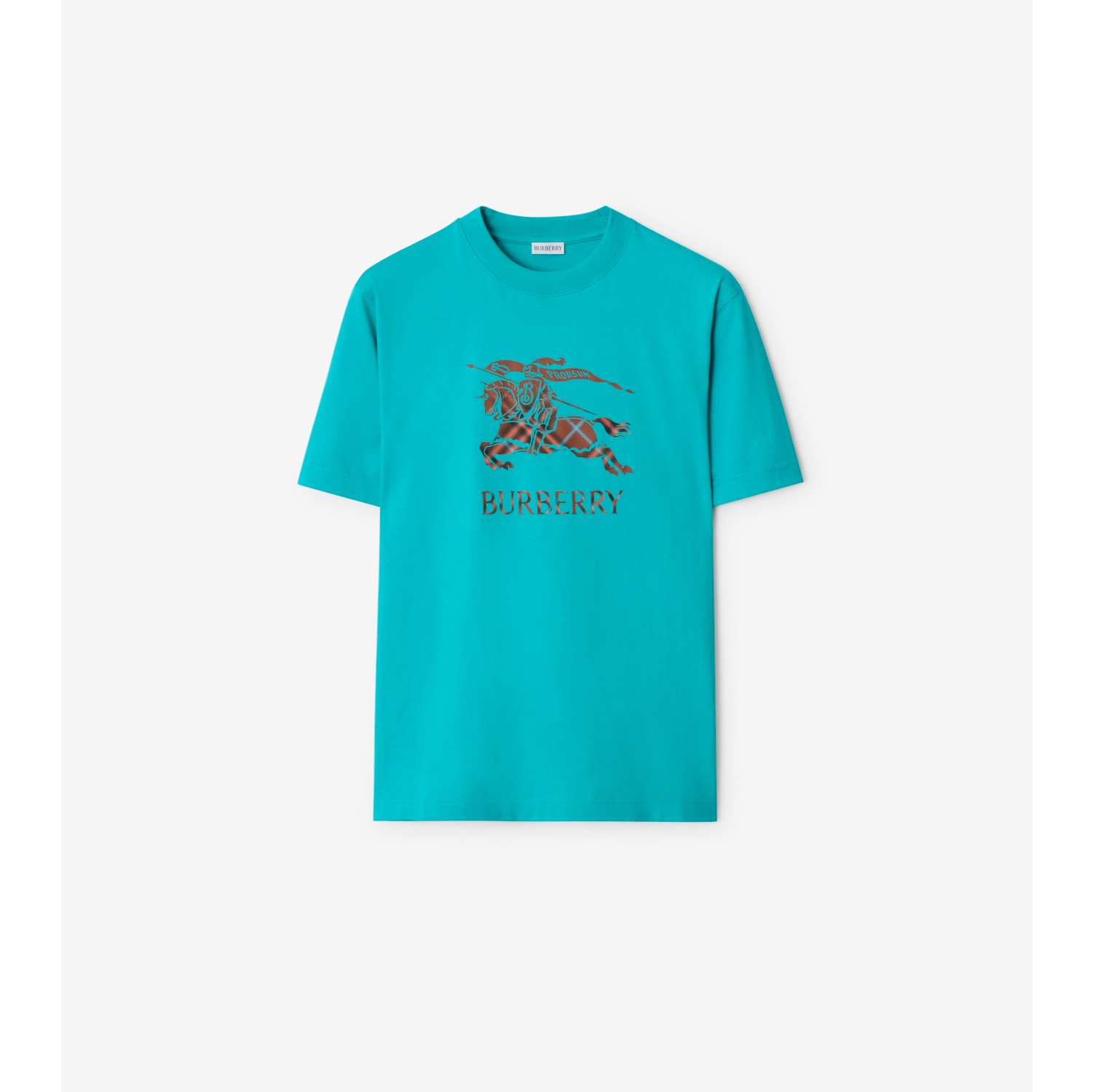 渐变马术骑士徽标棉质 T 恤衫