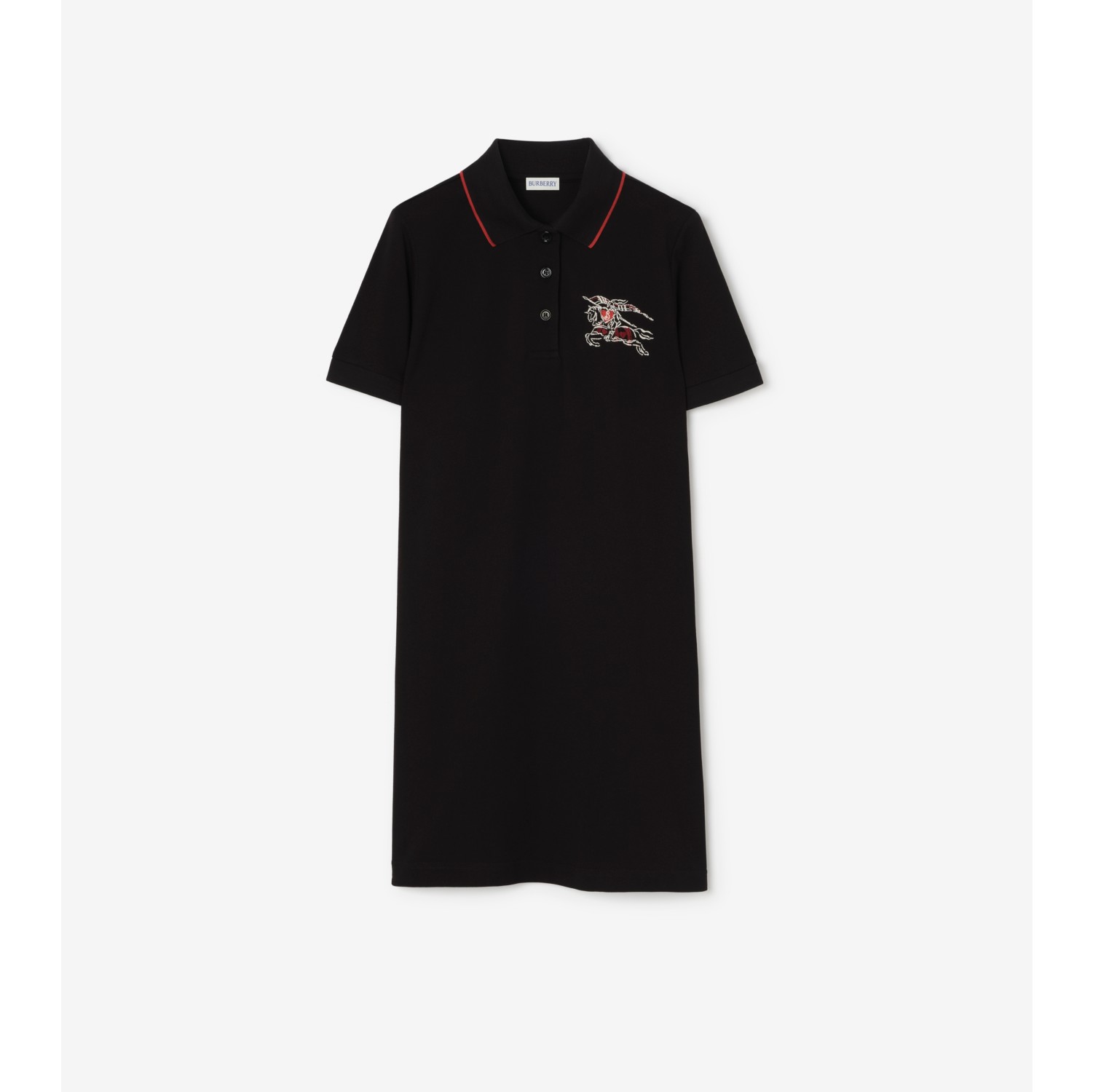 心形盾牌骑士徽标棉质 Polo 衫式连衣裙
