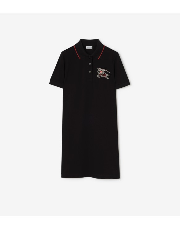 心形盾牌骑士徽标棉质 Polo 衫式连衣裙