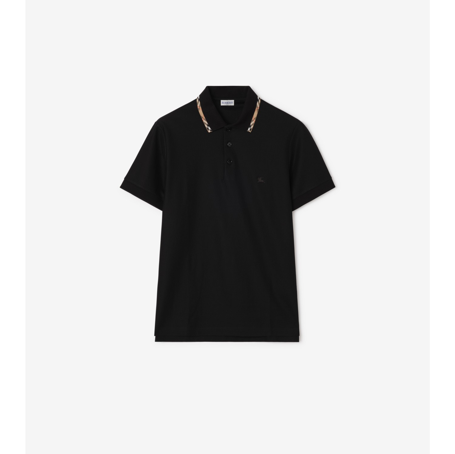 格纹装饰棉质 Polo 衫