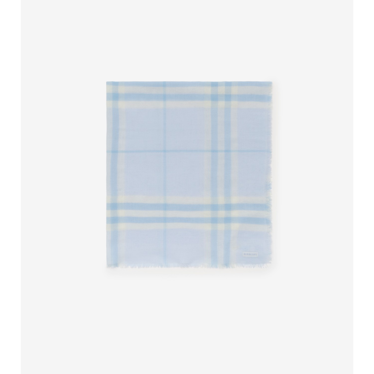 宽版格纹羊毛围巾