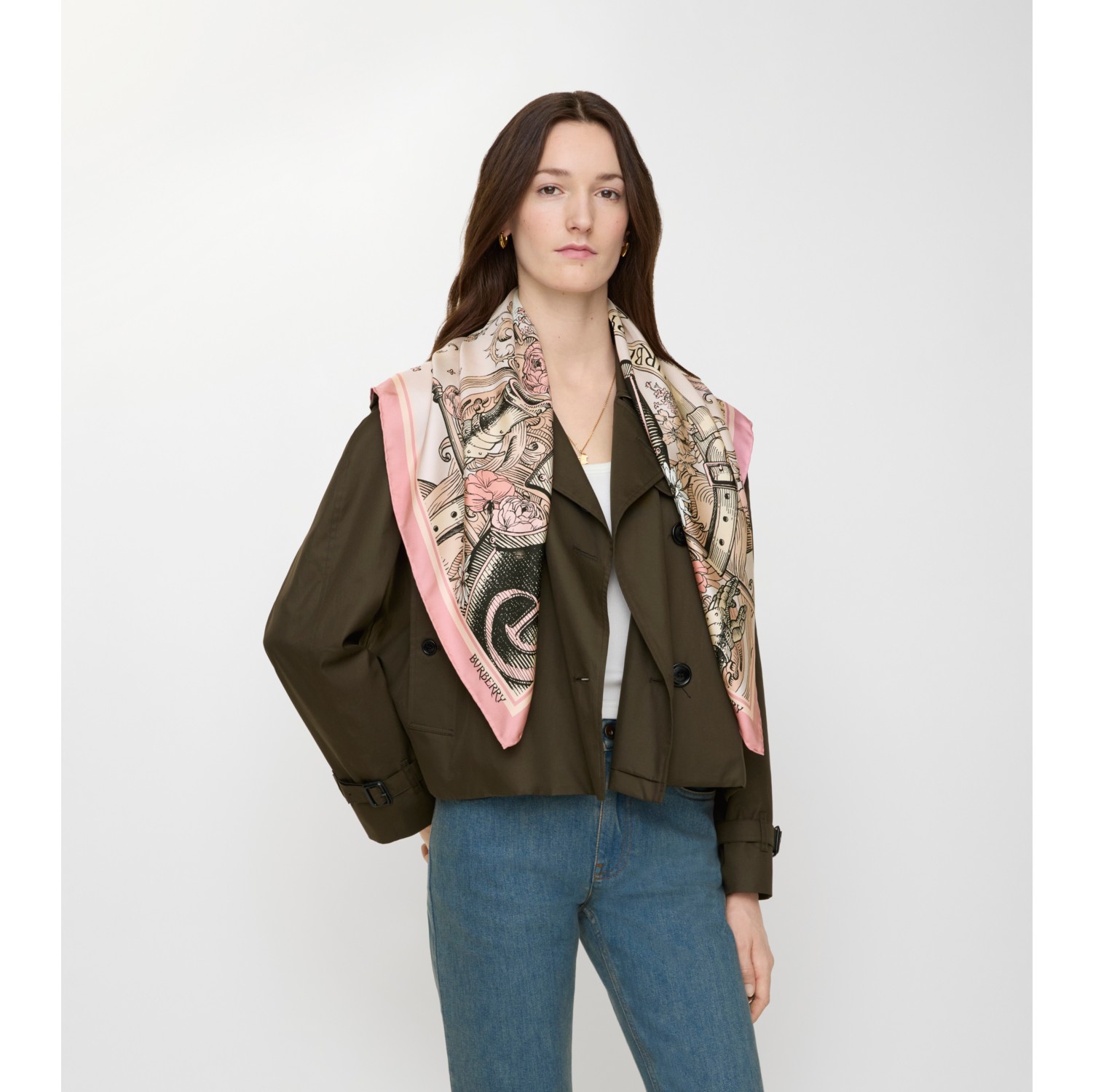 Etched Knight Silk Scarf