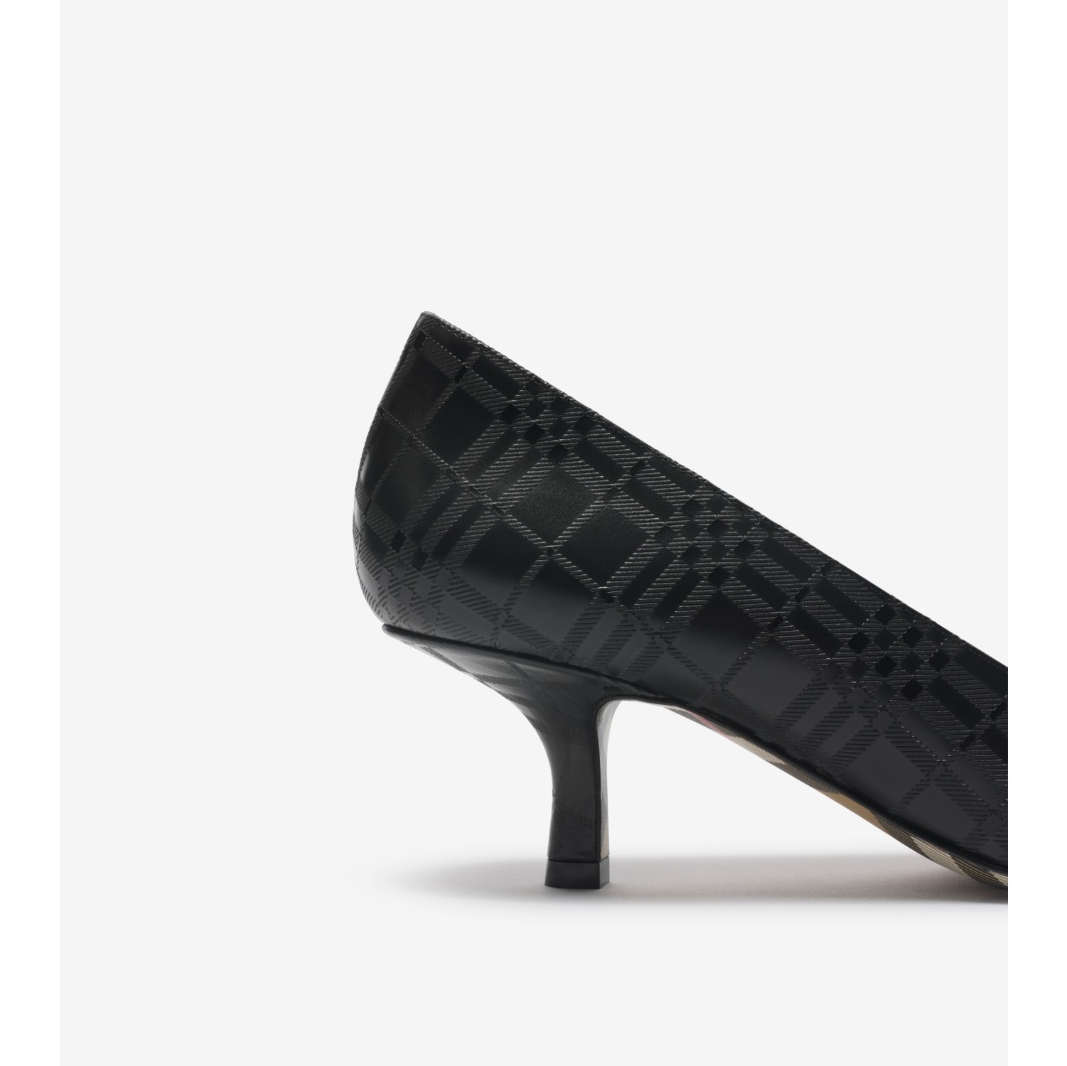 格纹皮革 Dame 低跟鞋