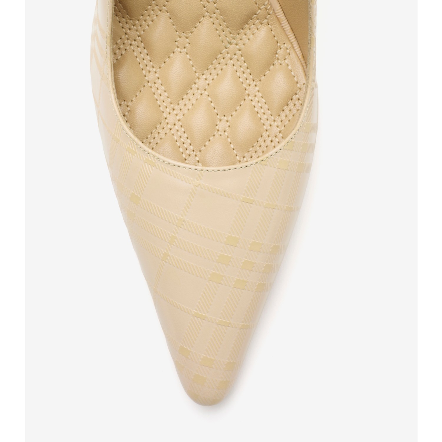 格纹皮革 Dame 高跟鞋