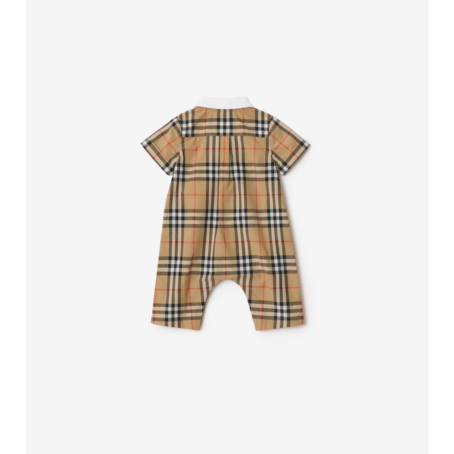 格纹棉质连身衣