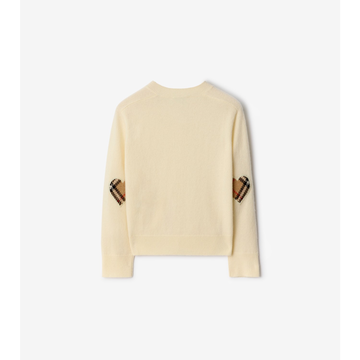 格纹拼布羊毛羊绒混纺开衫