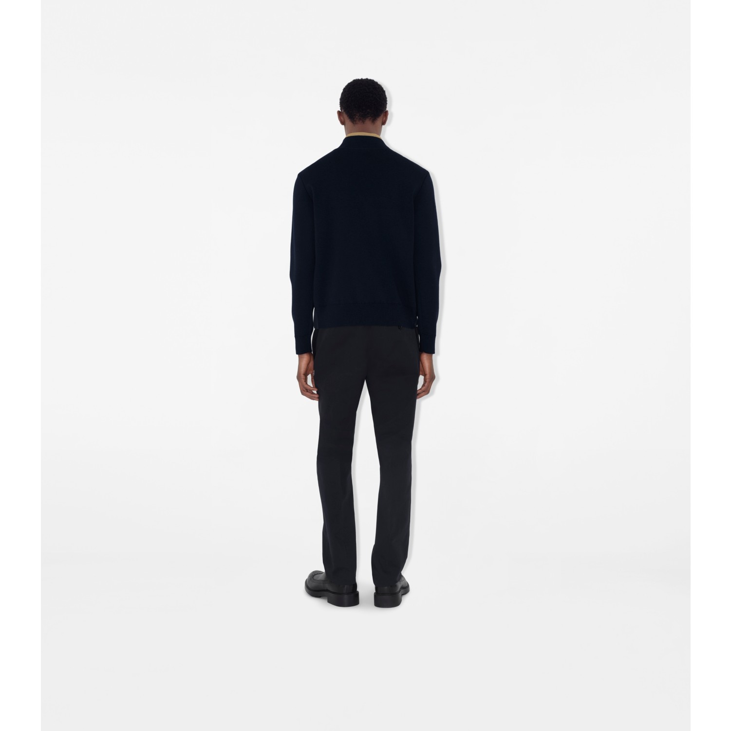 绗缝尼龙羊毛混纺夹克