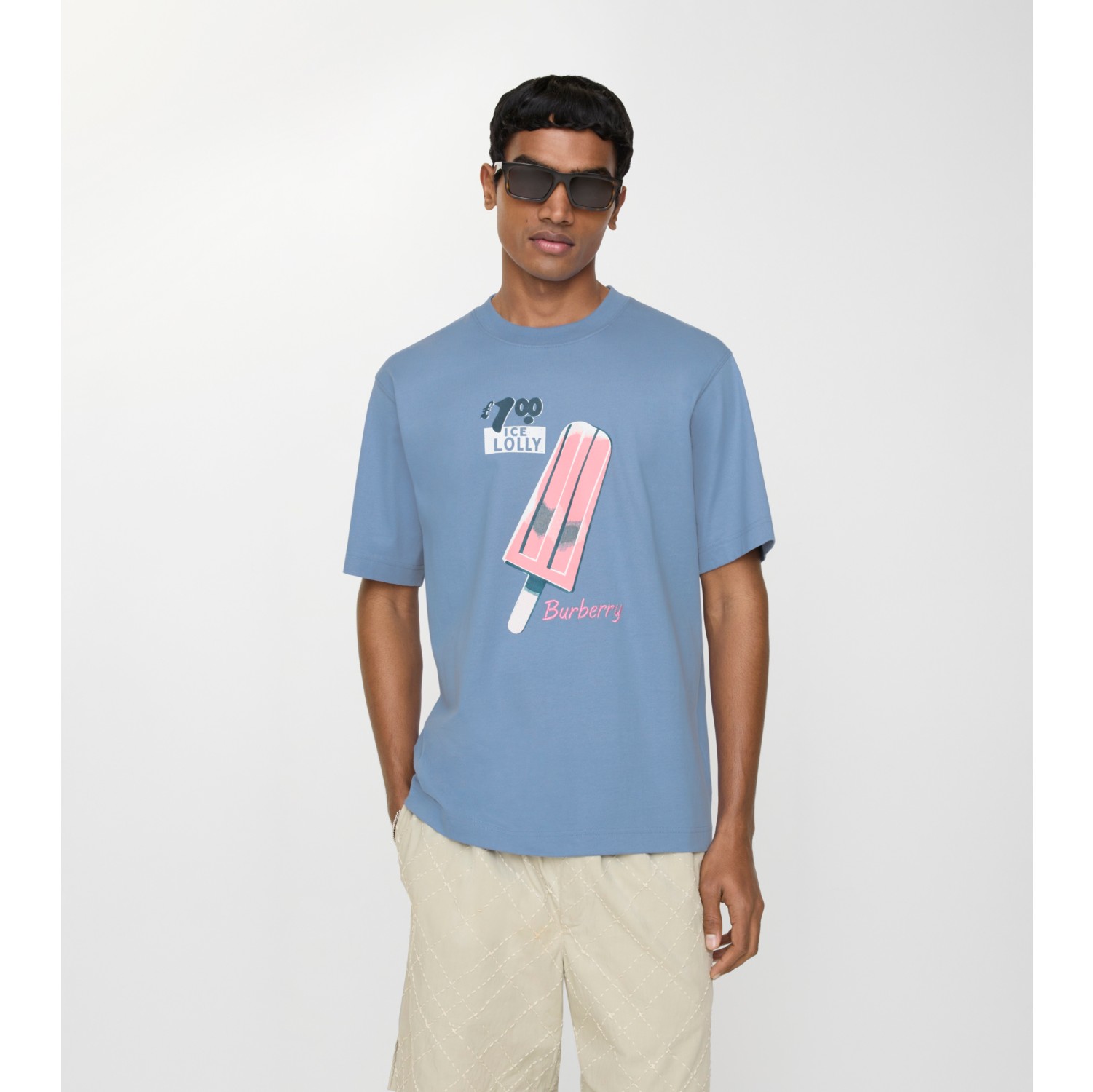 冰棒印花棉质 T 恤衫