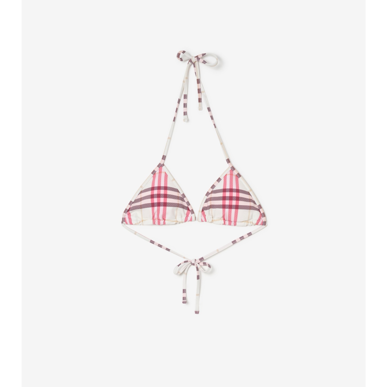 格纹比基尼上衣