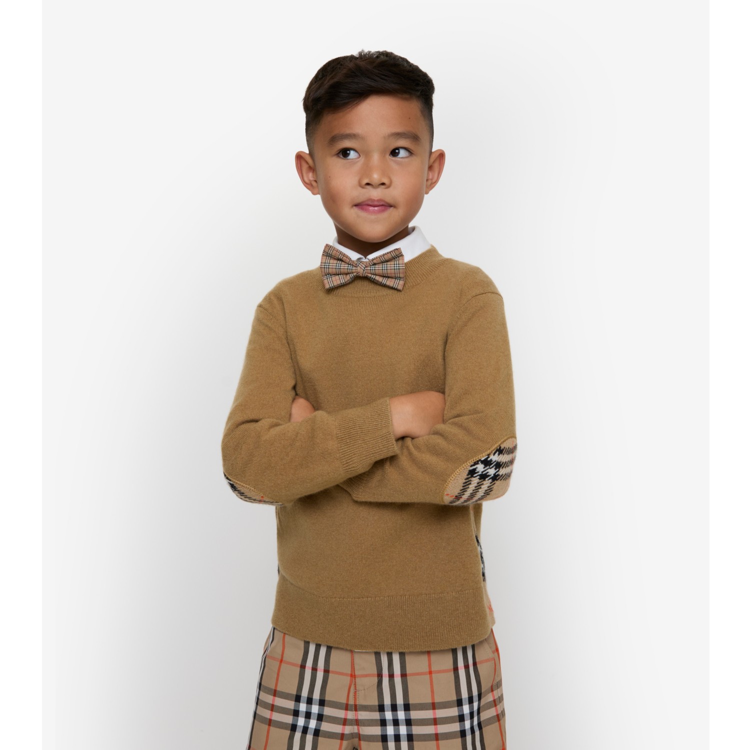 格纹棉府绸领结