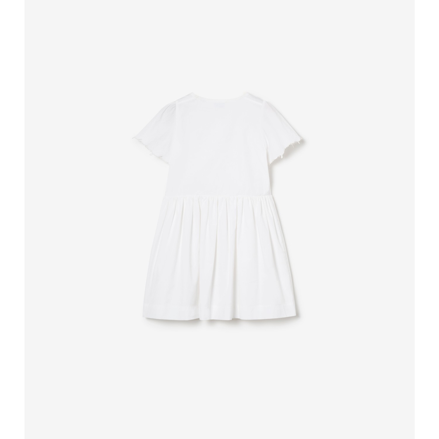 徽标装饰弹力棉质连衣裙