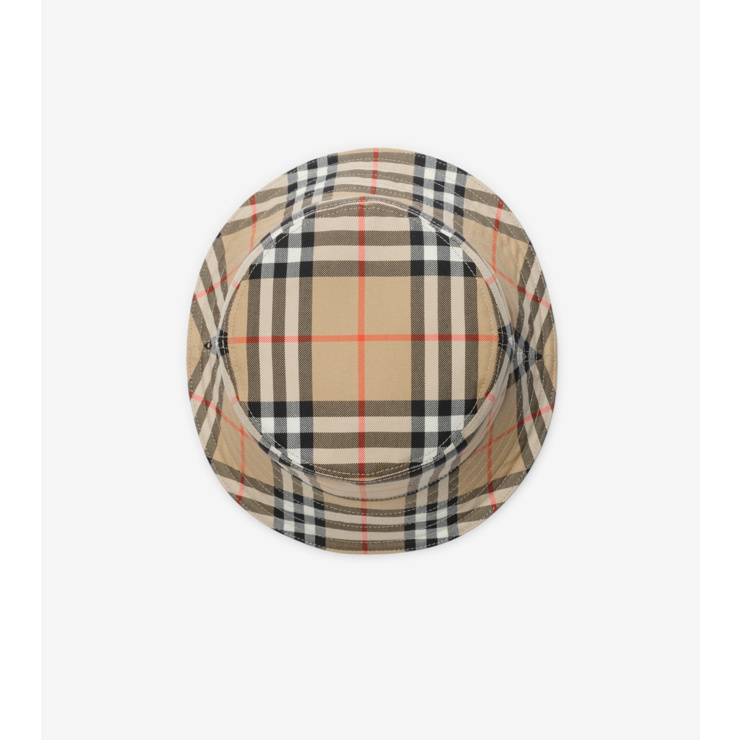 格纹棉质渔夫帽