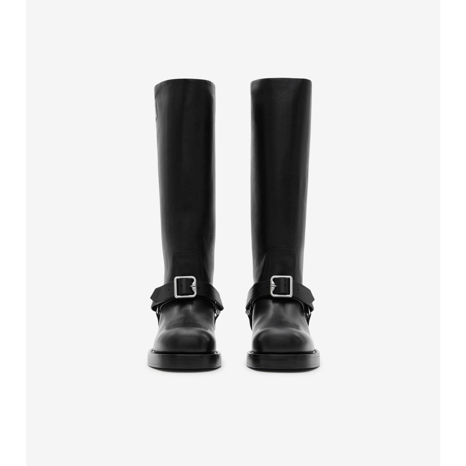Saddle 皮革高筒靴