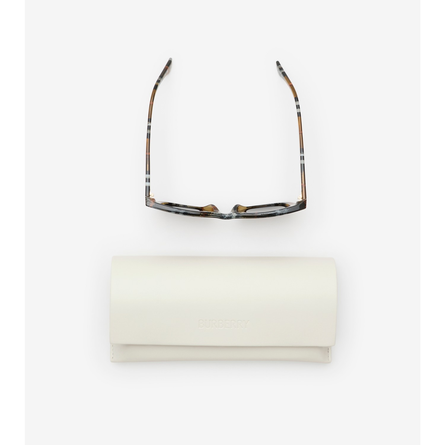 格纹方框太阳眼镜