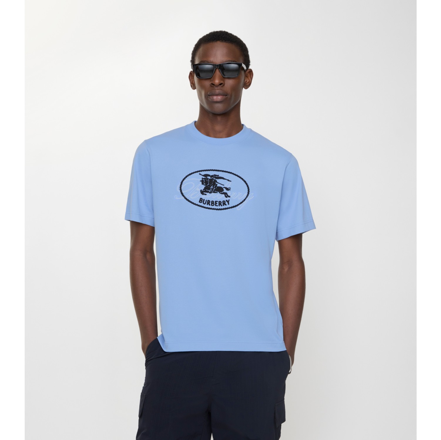 骑士印章棉质 T 恤衫