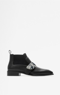 Leather Shield Chelsea Boots