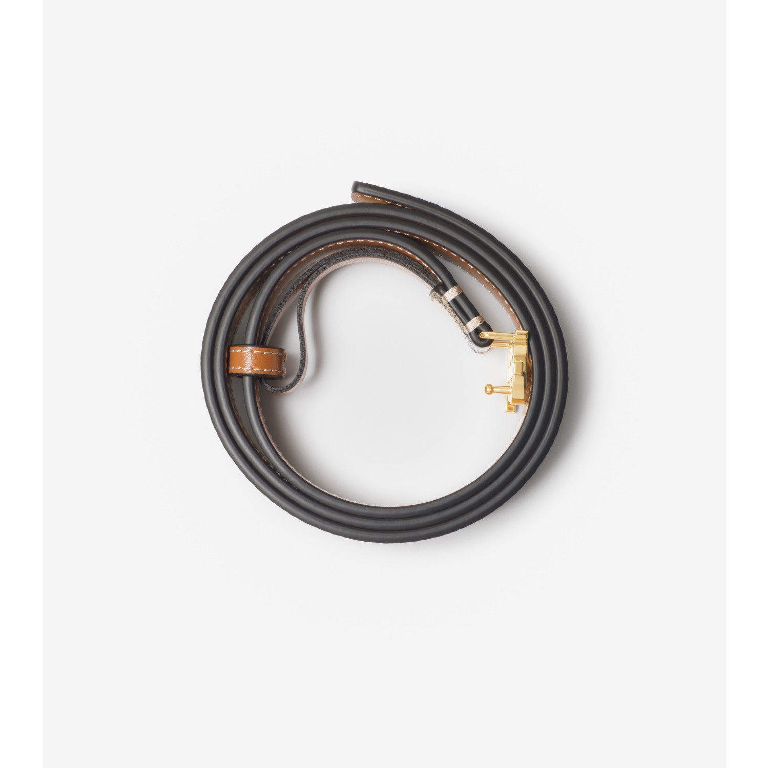 窄版格纹 TB 腰带