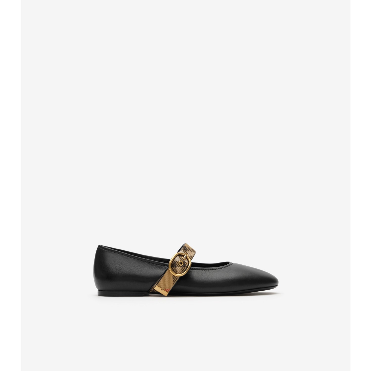 格纹束带皮革 Robin 芭蕾鞋