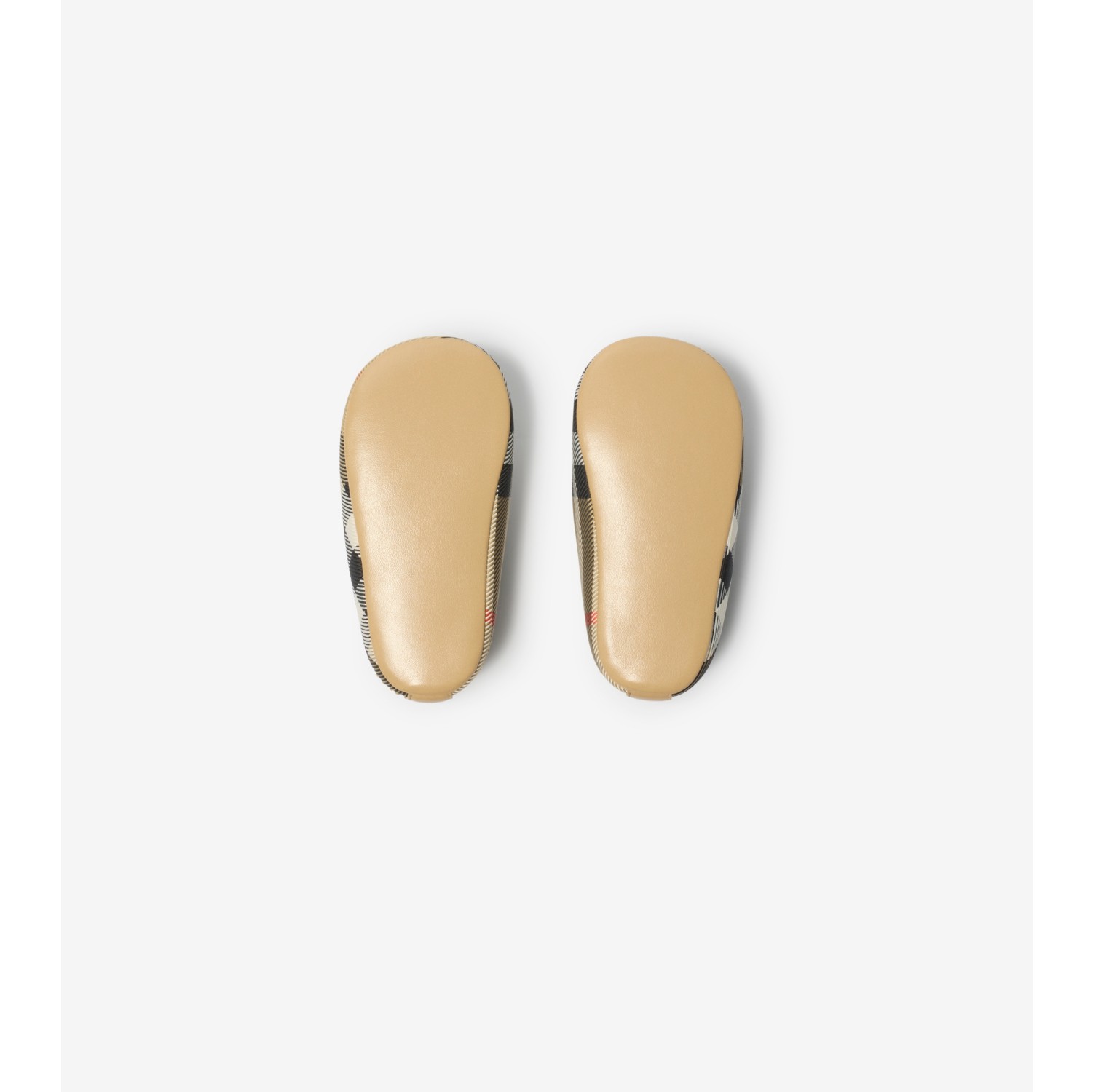 格纹尼龙混纺婴儿鞋