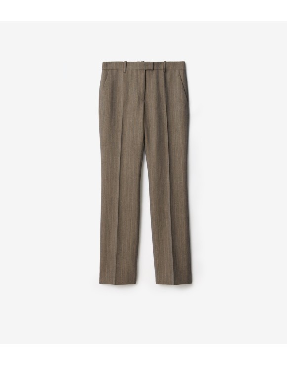 多色精纺羊毛量裁长裤