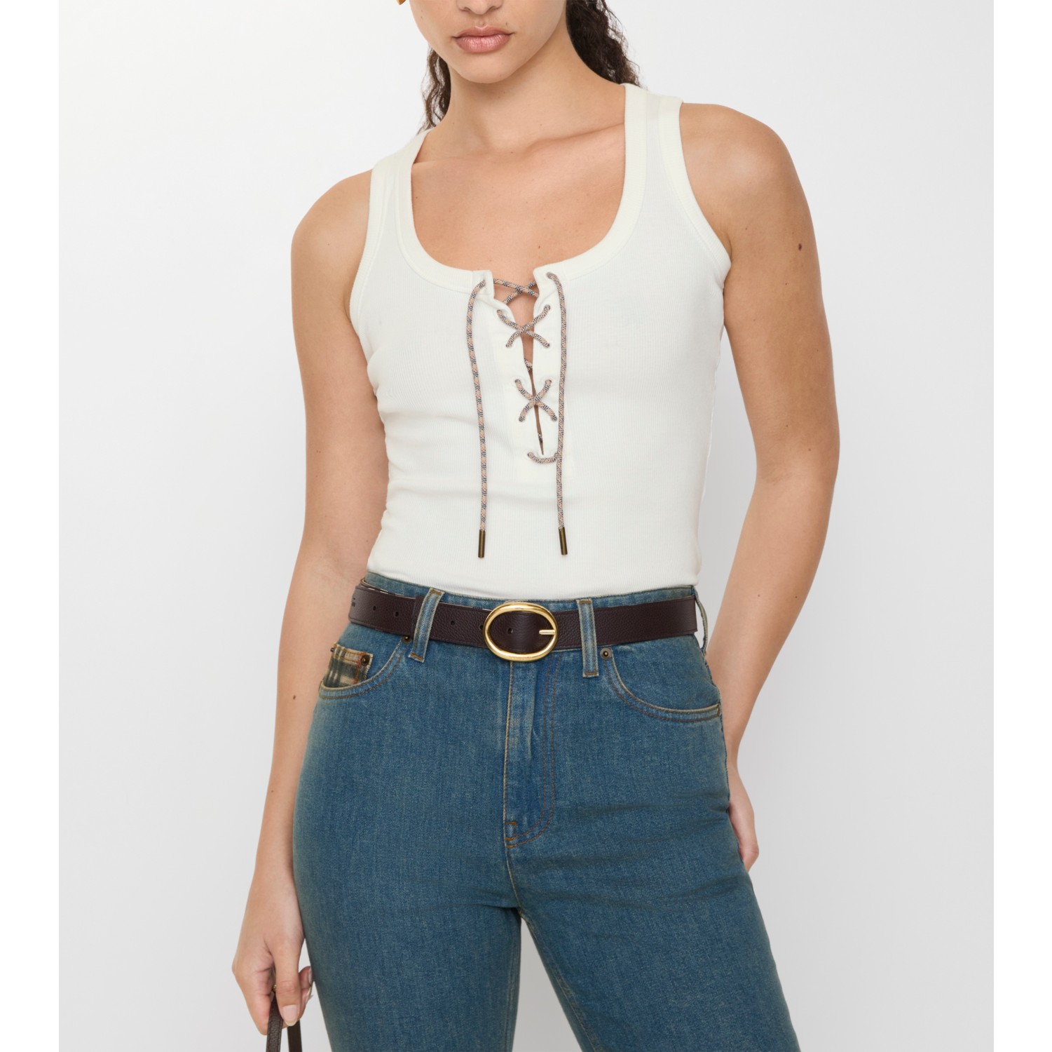 双面两用格纹 Bloomsbury 腰带