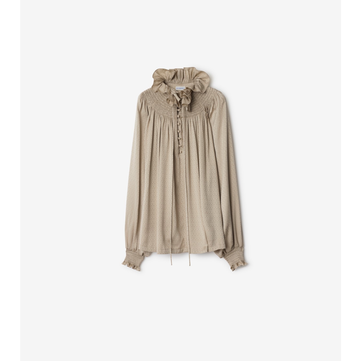 几何图案丝质女衫