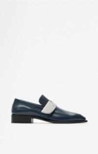 Leather Shield Loafers