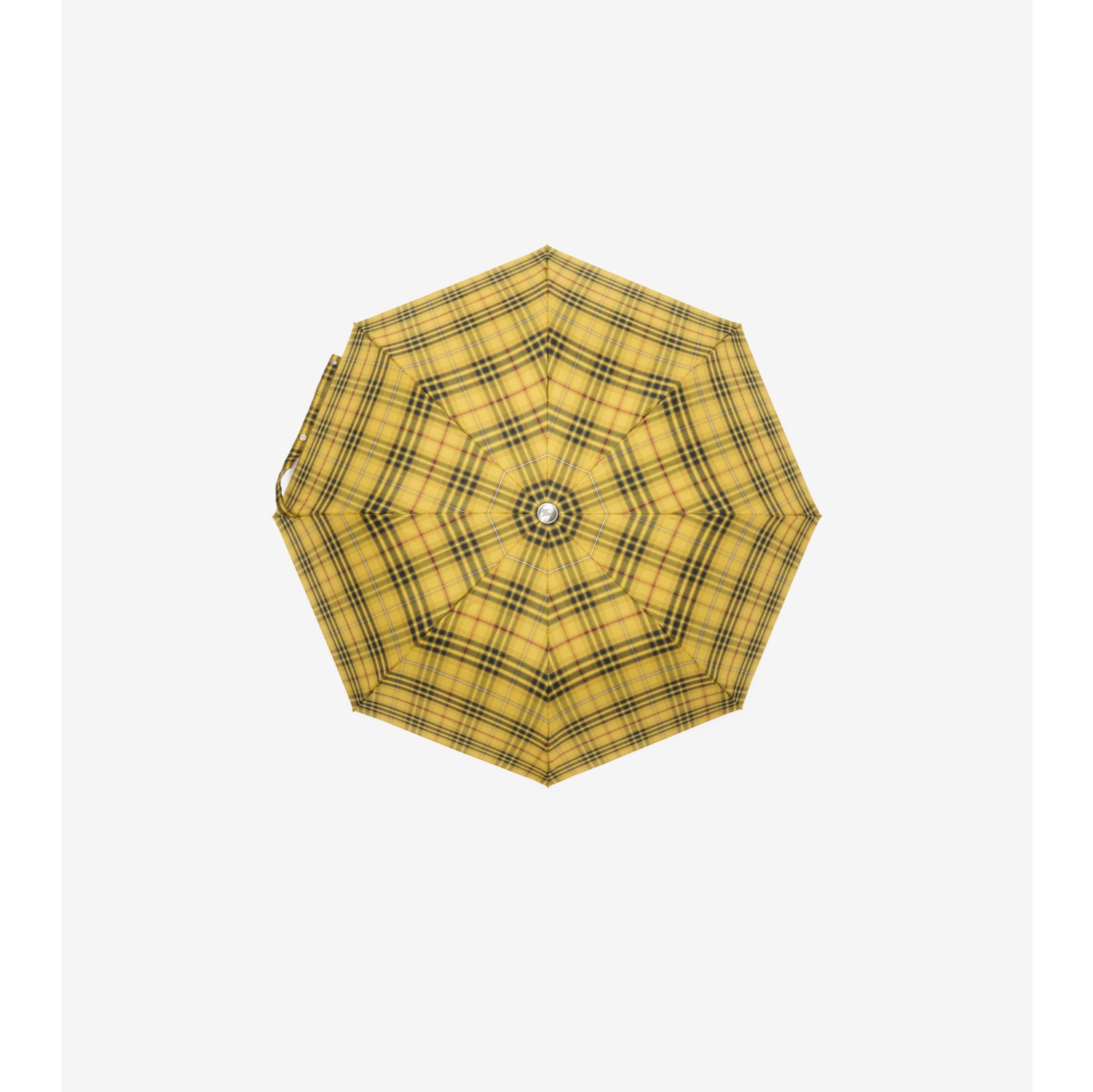 格纹折叠雨伞