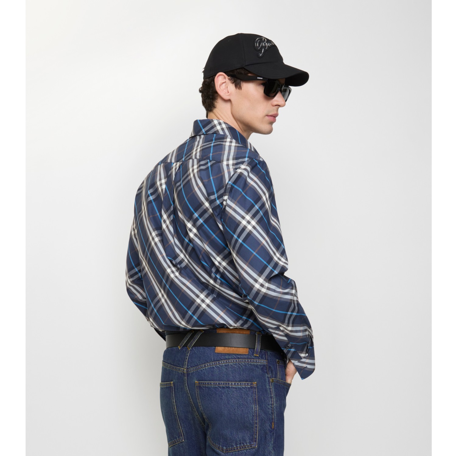 休闲版型格纹棉质衬衫