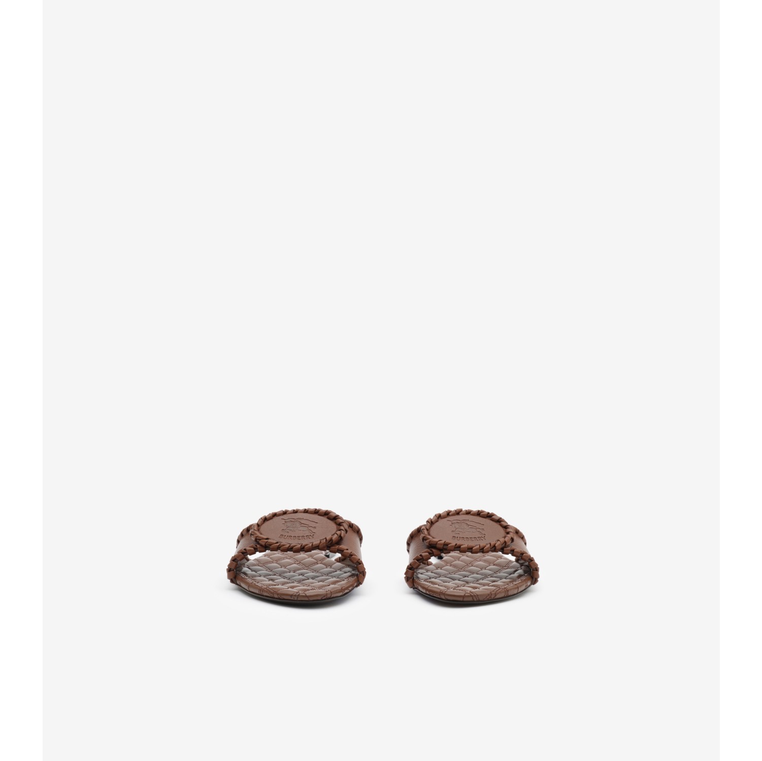 皮革骑士印章拖鞋