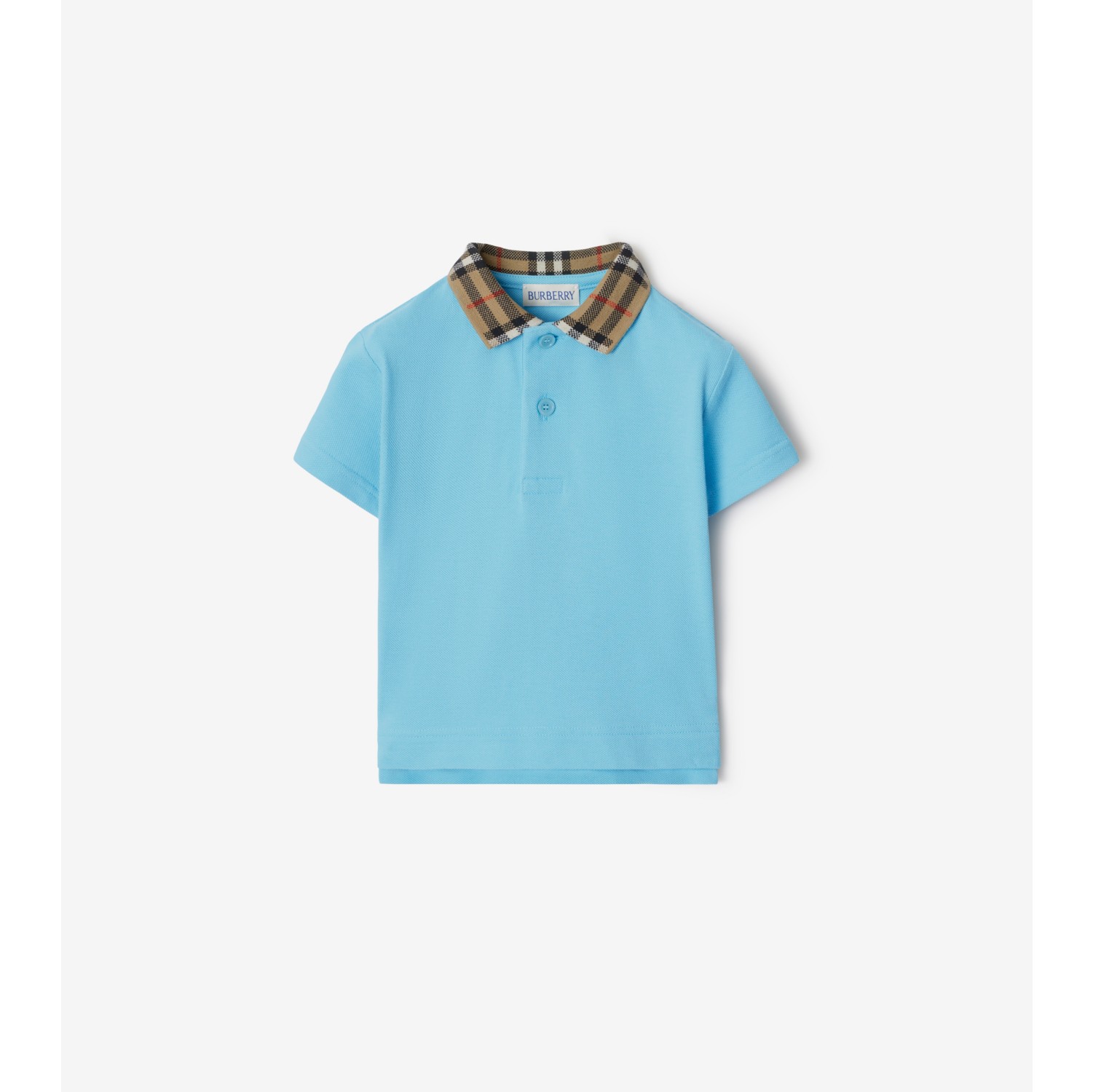 格纹衣领棉质 Polo 衫