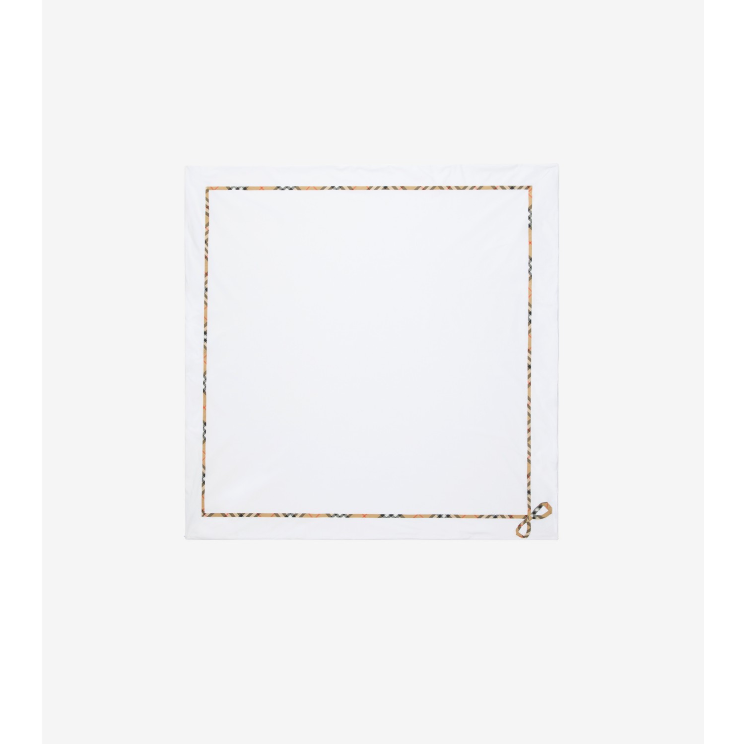 格纹饰边棉质婴儿毯