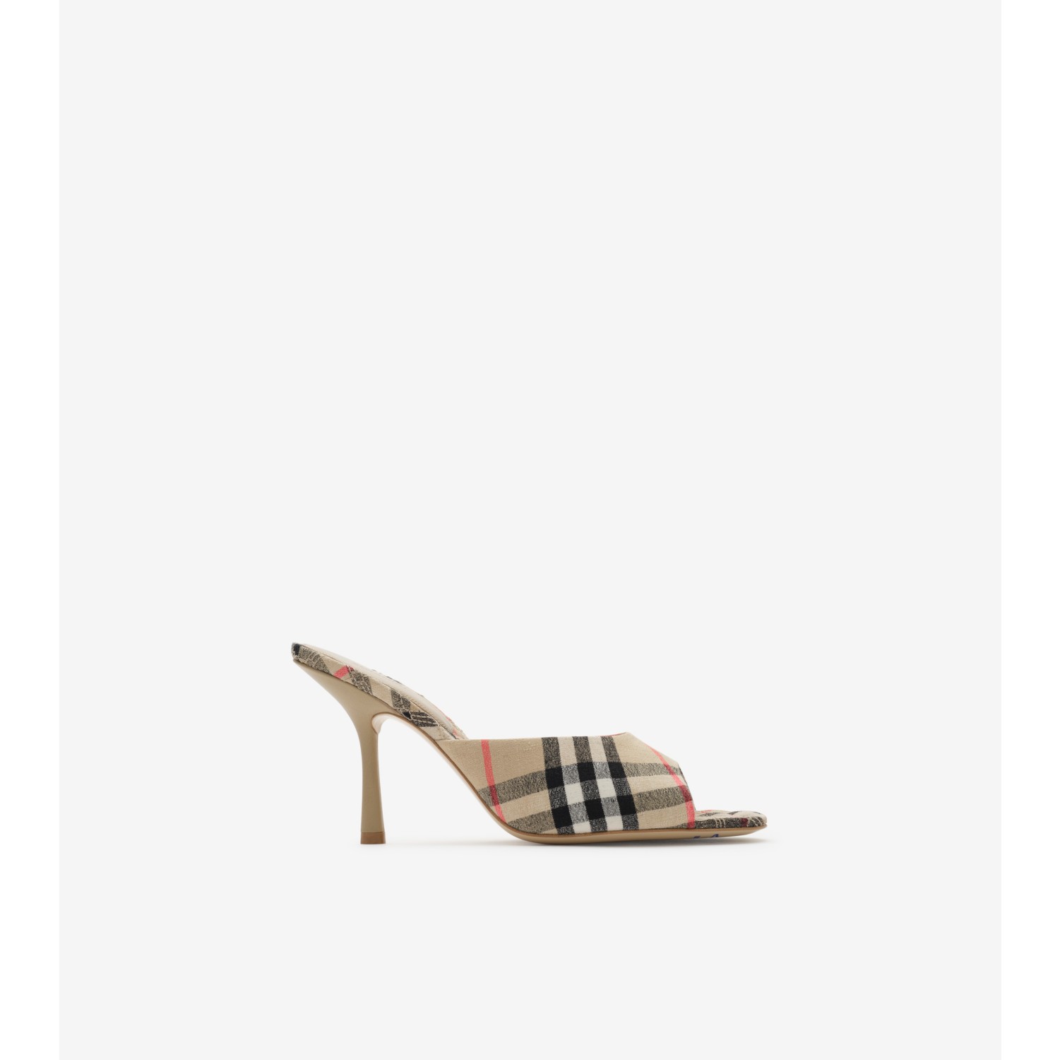 格纹 Mews 高跟凉鞋
