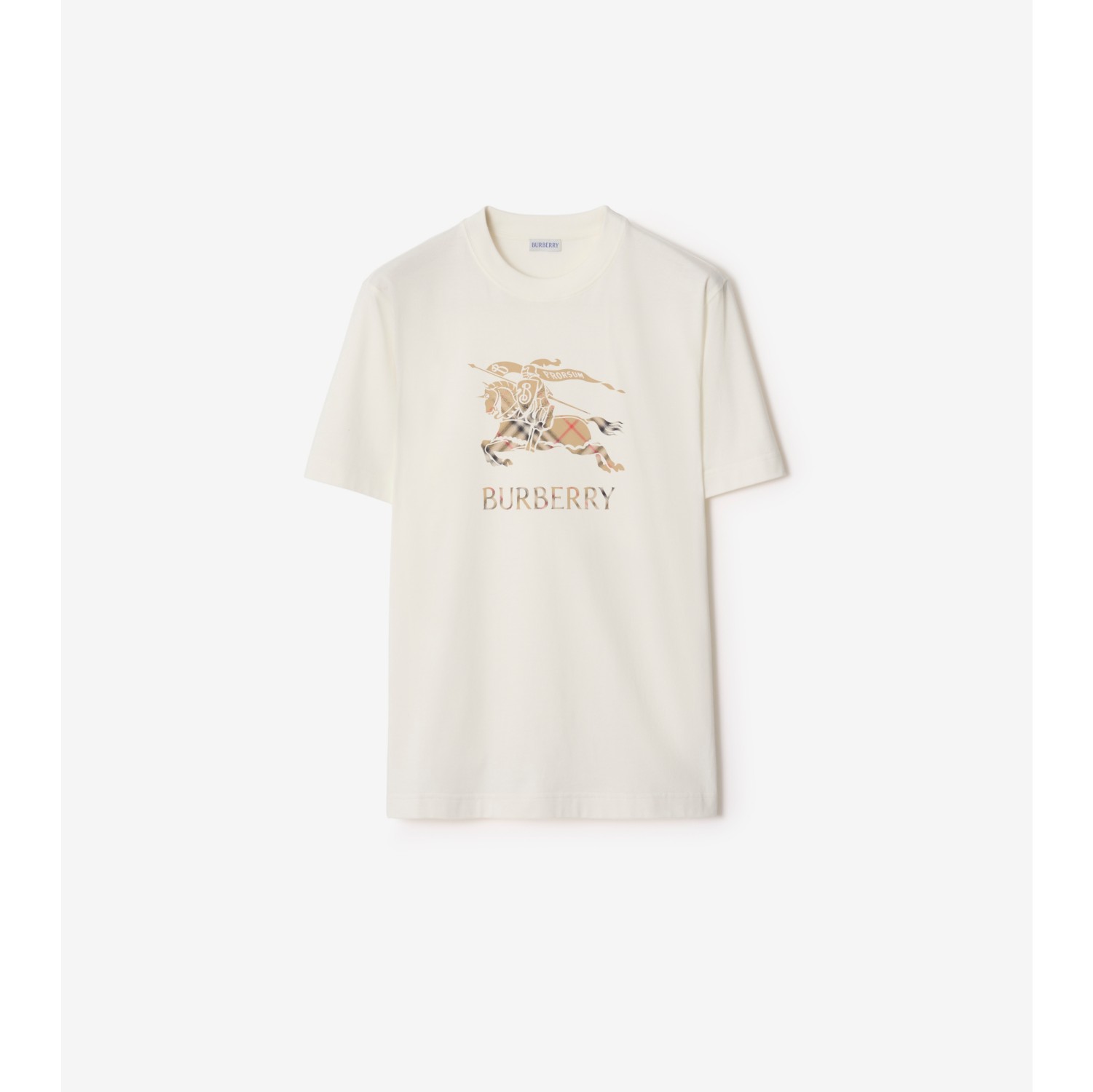 渐变马术骑士徽标棉质 T 恤衫