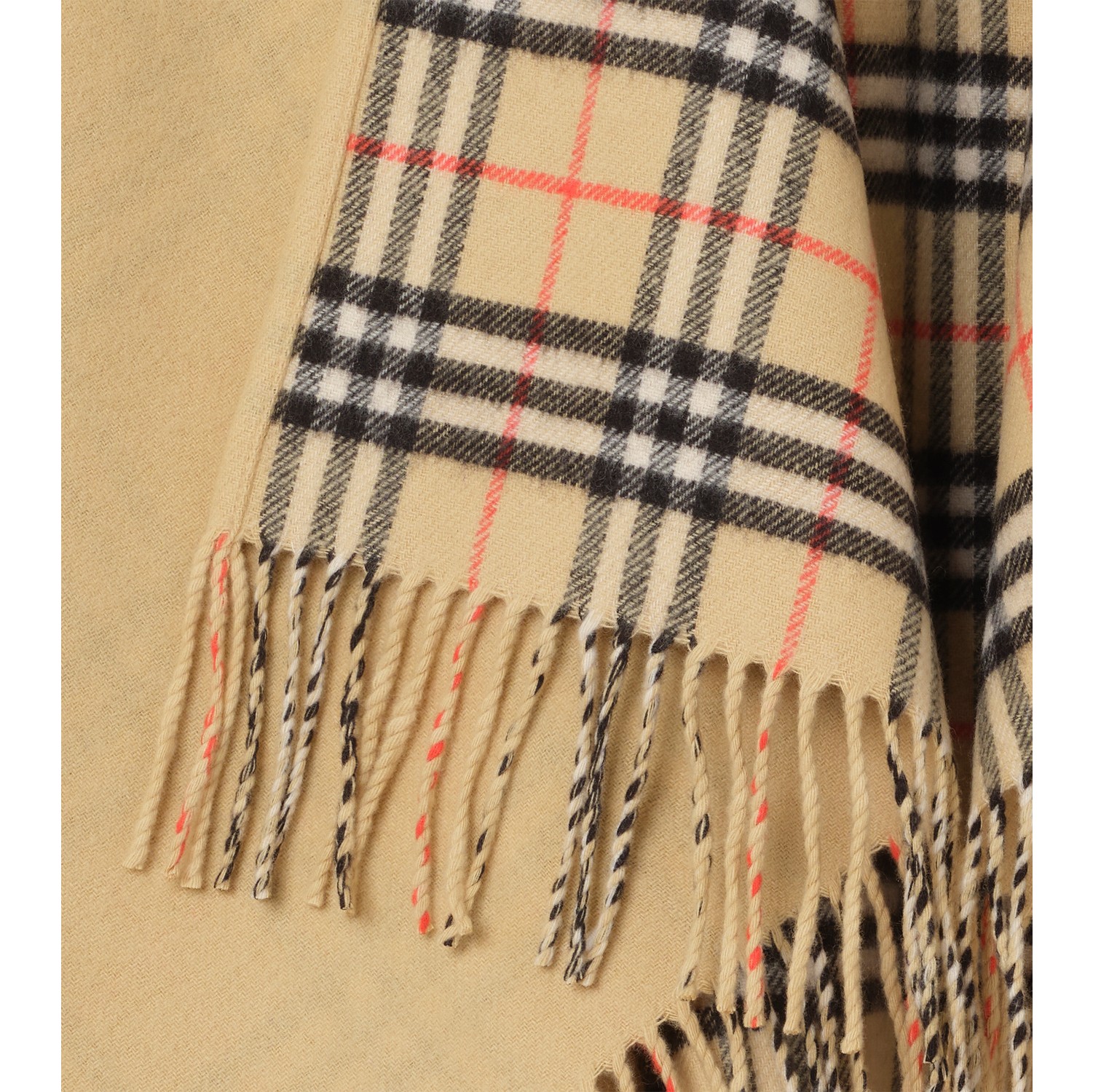 双面两穿格纹羊毛斗篷