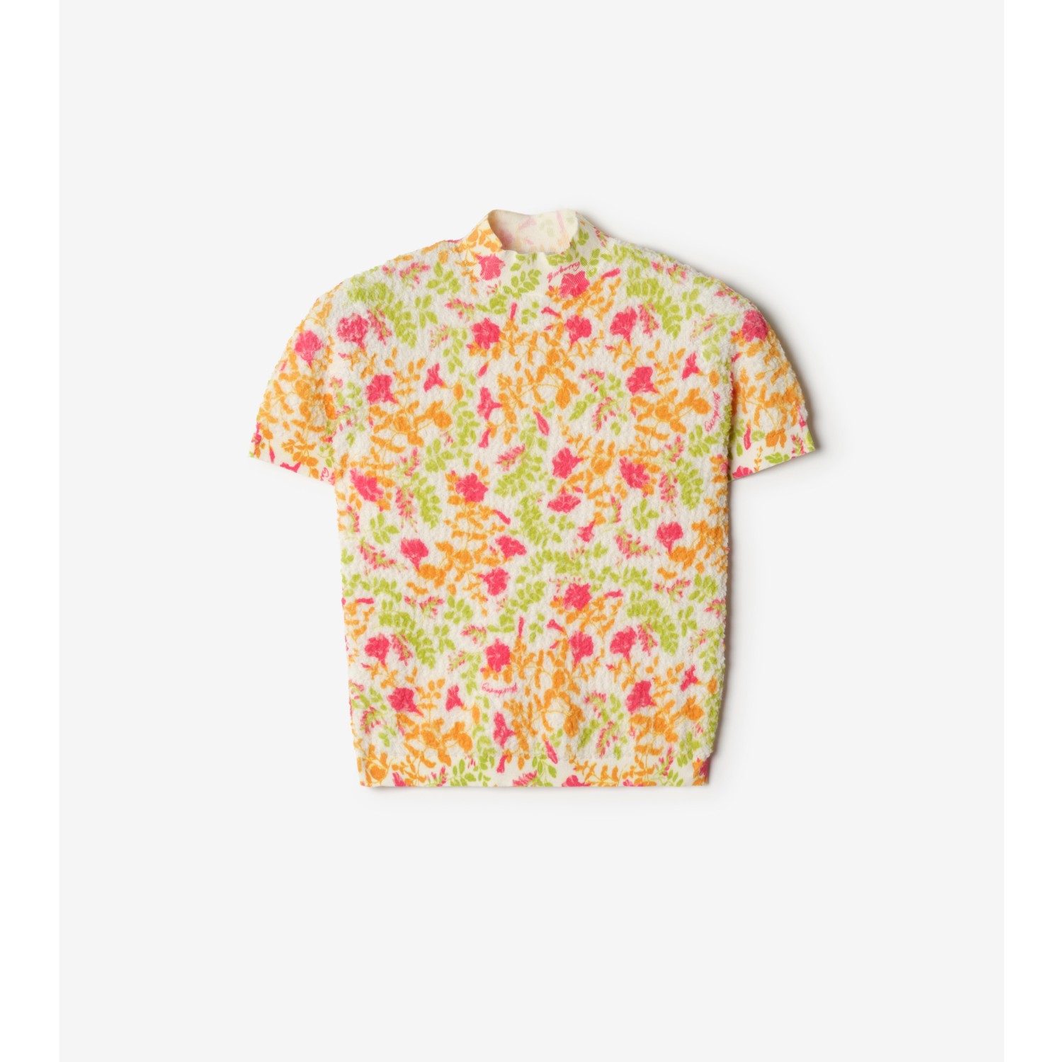 花卉印花棉质混纺上衣