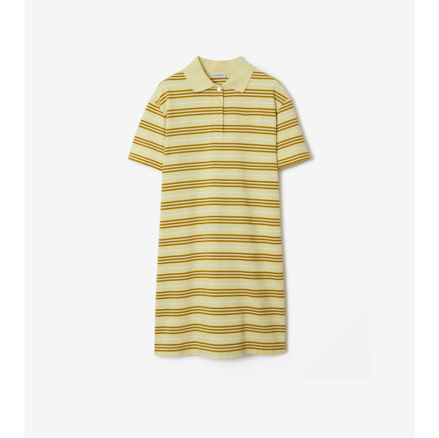 条纹棉质 Polo 衫式连衣裙