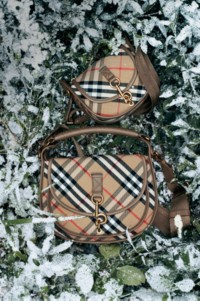 沙色迷你和小号B字型卡扣信使包照片