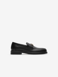 Burberry男士黑色皮革休闲便鞋