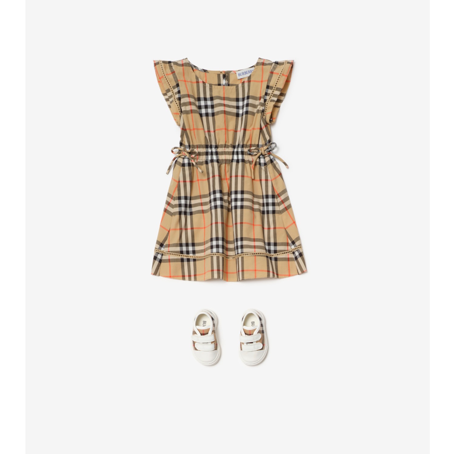 格纹棉质连衣裙